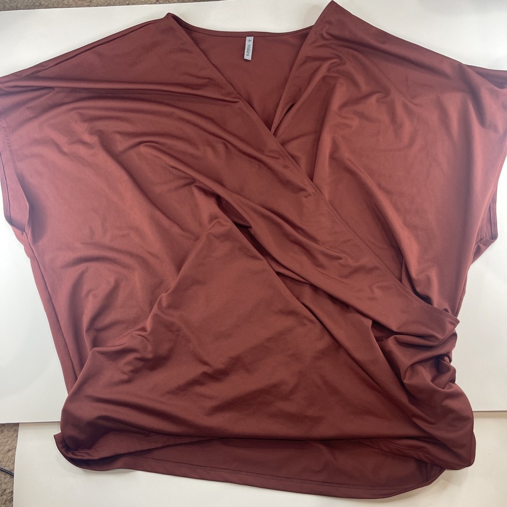 Halara Women's V-Neck Cap Sleeve Crossover Ruched Blouse 3X